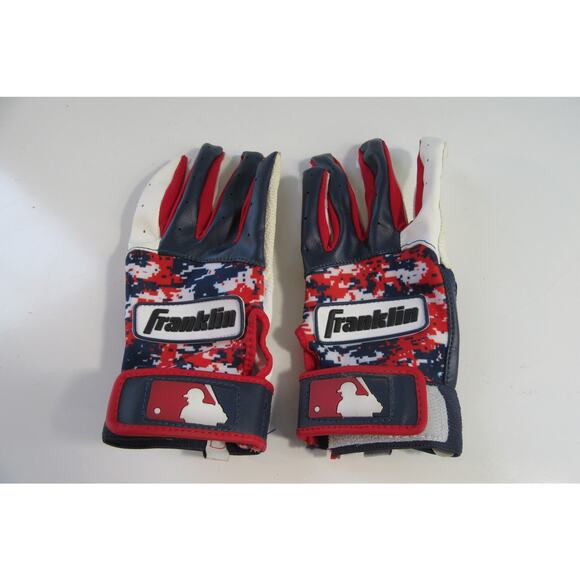 Franklin Digitek Baseball Batting Gloves Youth M/L Red White and Blue Camo - Picture 1 of 3